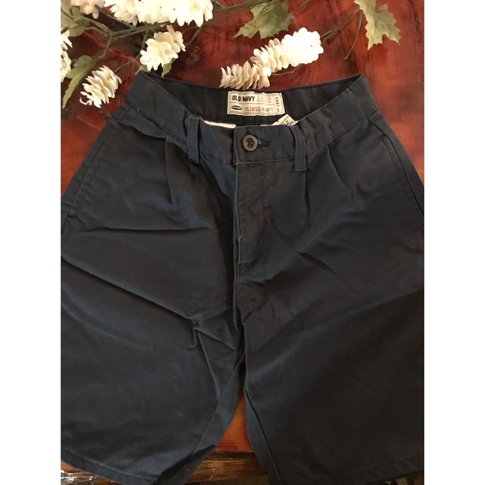 Pleated Khaki Shorts